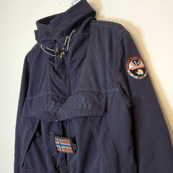 Napapijri Antarctic Expidition Research Skidoo Coat Blue Size L - Picture 2 of 8